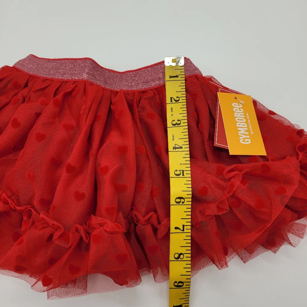 Gymboree Tulle Skirt Red Heart Valentine Cutie Diaper Cover Size 18-24mo NEW